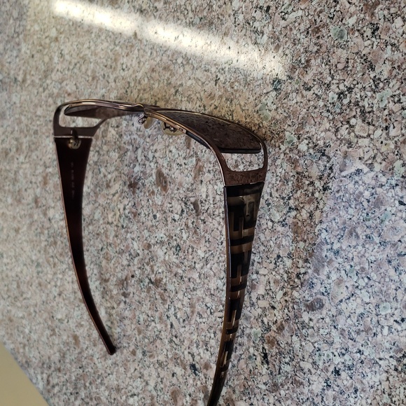 Fendi Brown Sporty Sunglasses with Rectangular Lenses